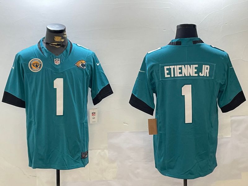 Men Jacksonville Jaguars #1 Etienne jr Green Second generation 2024 Nike Limited NFL Jersey style 2->jacksonville jaguars->NFL Jersey